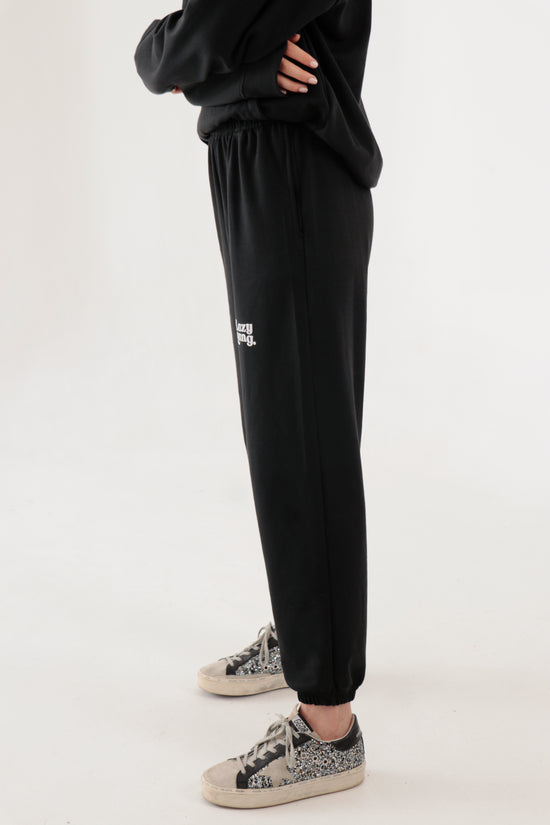 The black and silver jogger